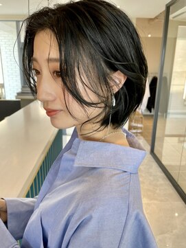ナットナウ(NOT NOW) 大人可愛い20代30代40代黒髪前下がりショートボブ丸みショート◎