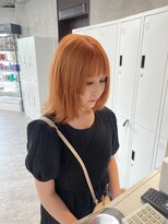 リミットバイアフィナー 大宮店(limit by Afinar) 姫カット顔周りレイヤー×オレンジ