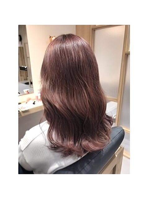 ☆ピンクグレージュミディ☆　(池袋) 髪質改善　メテオカラー