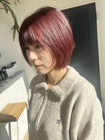 アーブル ヘアーアンドメイク(ARBRE) ピンクブリーチダブルカラー髪質改善トリートメント