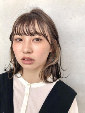 ヘアアーアンドメイク ビス くりえいと店(hair&make Bis) アンニュイロブ×：イヤリングカラー