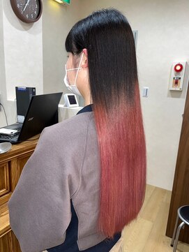 ミラシィ 稲毛(Mirashy) Black×Redグラデーション
