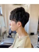 MEN’S HARE アッシュブラックベリーショート