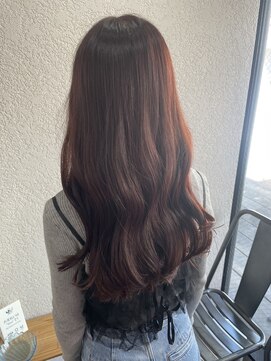 アジールヘア 所沢プロペ通り店(agir hair) 姫カットシアーカラーワンカールレッドブラウンレイヤー所沢韓国