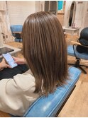 大人外はねナチュラル切りっぱなしミディアム20代30代40代