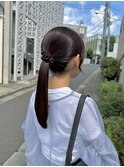 ボルドーカラー/ヘアセット/ポニーテールアレンジ