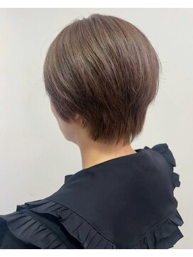 ケーツー心斎橋 クイーンズガーデン バイ ケーツー(K two QUEEN'S GARDEN by K two) ハンサムショートヘア*ベージュブラウン*白髪染め*30代40代50代