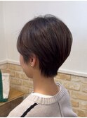 小顔◎大人の美シルエットショートカット【カミケン黒岩店】