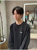 ナチュラルセンターパートマッシュ　スタイリングなし