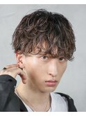 渋谷メンズマッシュウルフカット緩めシャドウパーマ波巻きパーマ