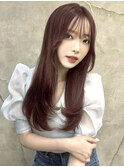 ワイドバングイメチェン美髪外ハネボブ+レイヤーカット韓国/池袋
