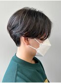 センターパートニュアンスパーマ韓国カルマパーマコンマヘア