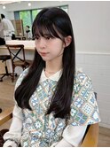 韓国前髪顔周り×小顔レイヤー[横浜/縮毛矯正/丸型卵型逆三角形]