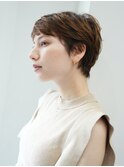 ショート・ボブ/丸顔/前髪あり/絶壁解消/30代/40代/50代/くびれ