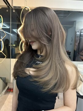 ラキング ギンザ トウキョウ(LAKING GINZA) くびれヘア/アプリコットオレンジ/夏/ハイライトカラー[銀座駅]