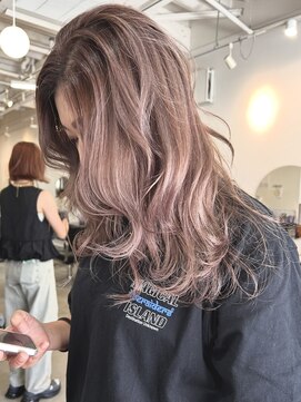 ラック 津田沼(LUCK) ピンクベージュダブルカラーインナーカラーケアブリーチ