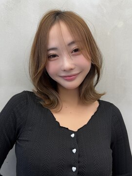 ロンドルーチェ 心斎橋(Lond luce) 小顔ボブ×ハイトーン×オリーブグレー[心斎橋/髪質改善]