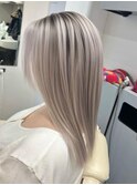 バレイヤージュ/ハイライトカラー/ホワイトカラー/髪質改善