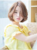 TRE南流山　ピンクメッシュ×ひし形レイヤーボブパーマq
