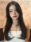 ◎ ミルクティーベージュ/クラゲヘア/顔周り/シースルー/銀座17