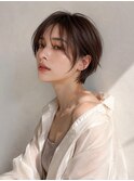 大人可愛い20代30代40代小顔ひし形ハンサムショート丸み