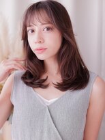 カバーヘア ブリス 戸田公園西口店(COVER HAIR bliss)&nbsp;ゆるふわくびれカール小顔フレンチバングレイヤーカット20代a