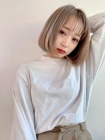 ランド 池袋(LAND)&nbsp;王道グレージュ切りっぱなしボブ