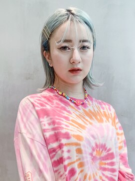 アルバム 銀座(ALBUM GINZA) ピンアレンジ_ラベンダーカラーくびれミディ_8467