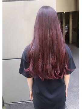 グランドライン(GRAND LINE) ブリーチなしのピンクグラデーションカラー ヘルシーロング