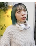 タッセルボブ×ブルーグリーン