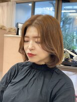 ユニ 表参道(uni)&nbsp;uni 新野　ミニボブ　ハイトーンカラー