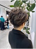 マダムショートヘアベリーショート刈り上げ60代70代