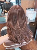 うる艶ロング バレイヤージュ/グラデーションカラー/大人カール