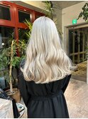 ホワイトミルクティーホワイトカラーホワイトブロンドブリーチ