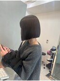美髪＊パツっとボブ＊ダークアッシュ＊髪質改善【Zina札幌】