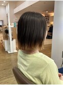 パッツンボブ×裾カラー