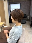 ショートスタイル、丸みショート