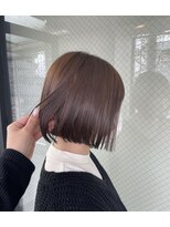 グレースバイハピネス(grace by happiness) 髪質改善 ミルクティーベージュ ミニボブ ショートボブ レイヤー