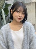 顔まわりカット前髪カットミニボブ後れ毛カット