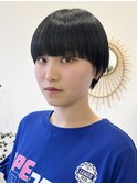 マッシュショート/暗髪