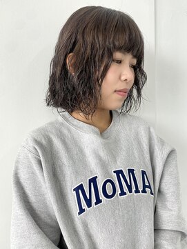 カシェル(cashel) ボブパーマ × オリーブベージュ