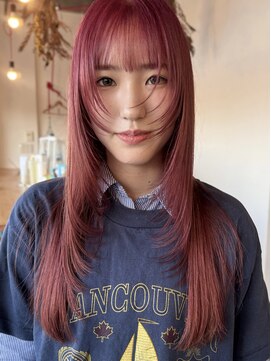 ソーイ(sowi) レイヤーカット×ピンクカラー【@sowi_abe】