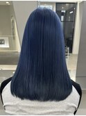 ブルーラベンダー/切りっぱなし/ネイビーブルー/表参道/原宿