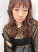 kico☆ミルクティーピンク×ぱっつん前髪×パーマ