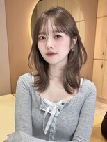 グロー 大宮(GLROW)&nbsp;▲レイヤーカット顔まわり前髪矯正オリーブベージュharuhi