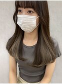 夏カラー秋カラー透明感インナーカラーミルクティーベージュ