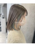ミントグリーン×インナーカラー