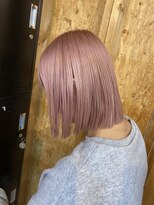 アフターニュース 新潟(afternews)&nbsp;ボブ/くすみピンクカラー/ブリーチ/ダブルカラー/駅南