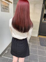 レフ(LEF)&nbsp;エンドカラー/ボルドー/ワインレッド/裾カラー/ケアブリーチ