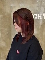 エイト 沖縄豊崎店(EIGHT toyosaki)&nbsp;【EIGHT豊崎】お客様スタイル［艶感ボルドーで魅せる大人ミディ